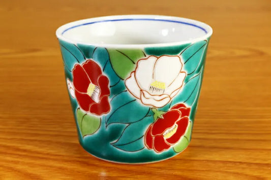 Seiko Kiln Kutani Camellia Japanese Freecup