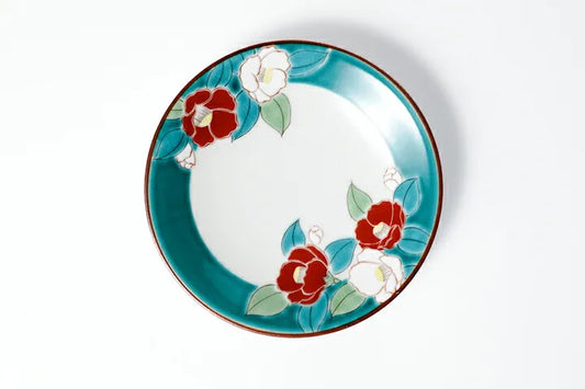 Seiko Kiln Kutani Camellia Flower Medium Plate