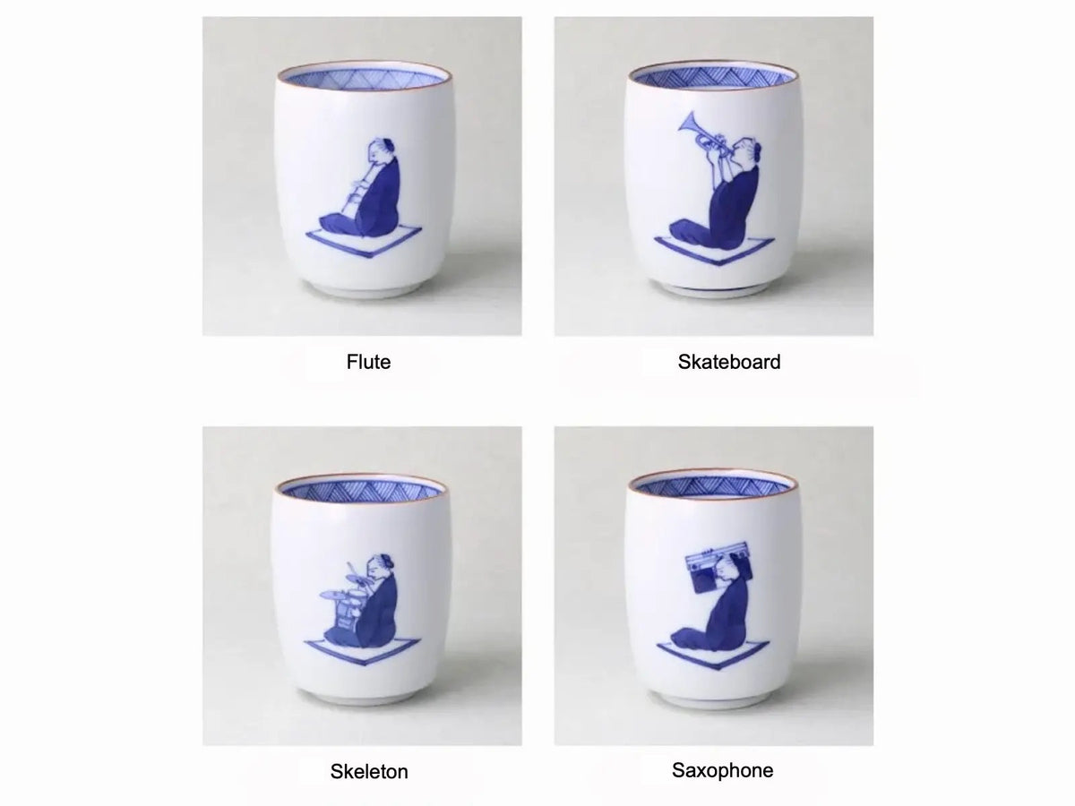 Choose from 12 designs: “Flute” Series Teacups / Kamide Chōemon Kiln