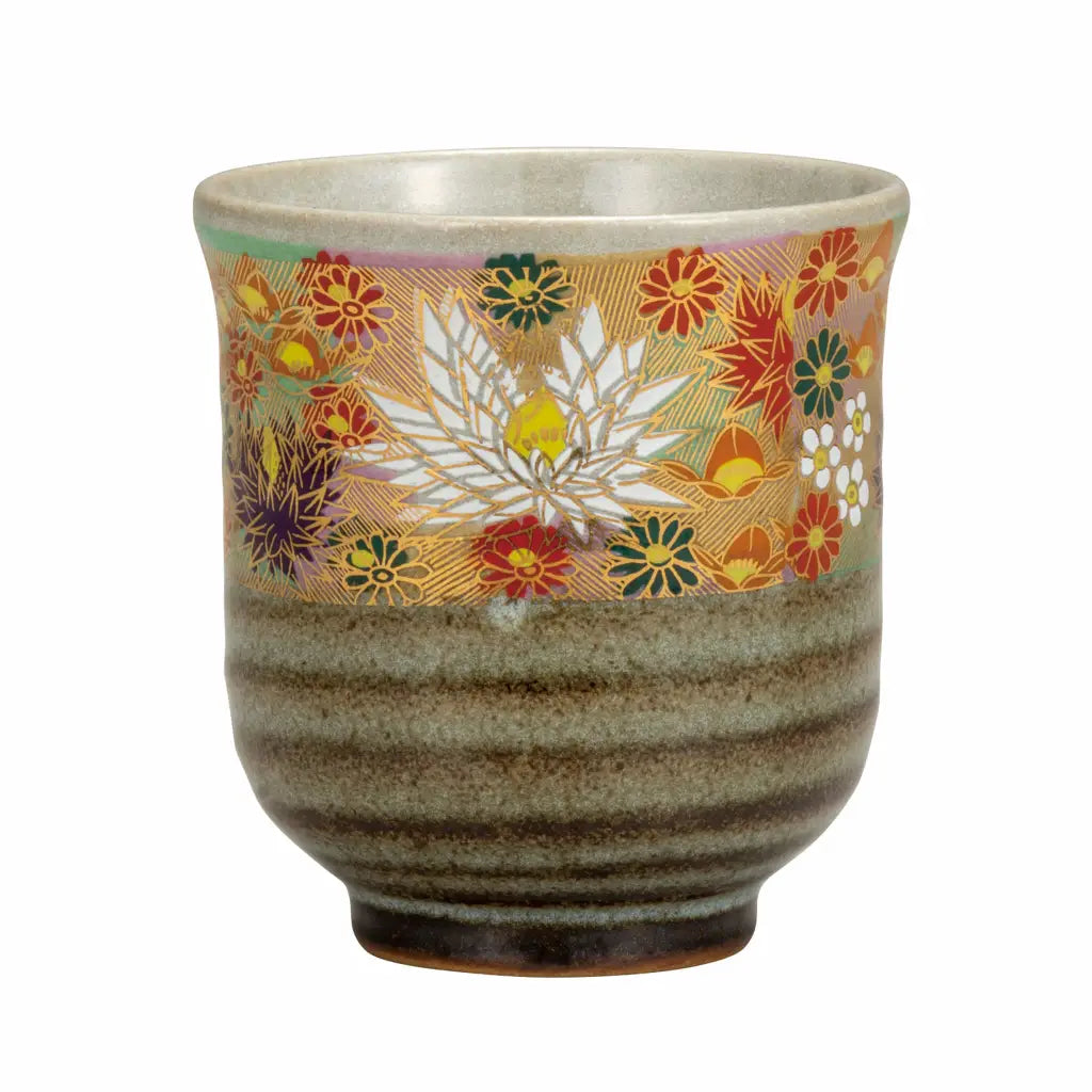 Tasses à The Tasse à Thé Japonaise Yunomi Kutani - Design Fleur Tasses à The Tasse à Thé Japonaise Yunomi Kutani - Design Fleur
