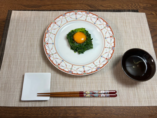 Chinese chives with egg yolk