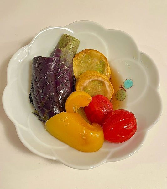 Deep-fried Summer Vegetables in Dashi broth