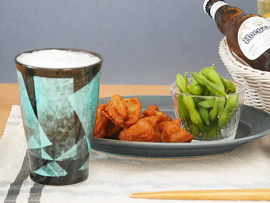 Brightly Colored Keeper Cups for one person's dinner