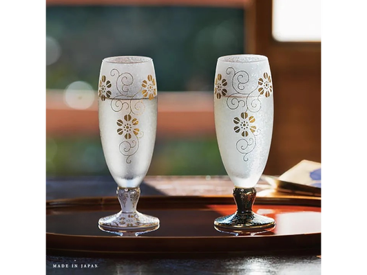 Sleet Kutani-ware rock glass (craft sake)