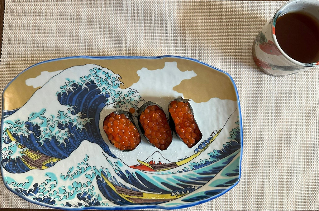 ikura-gunkanmaki(samon roe) with tea