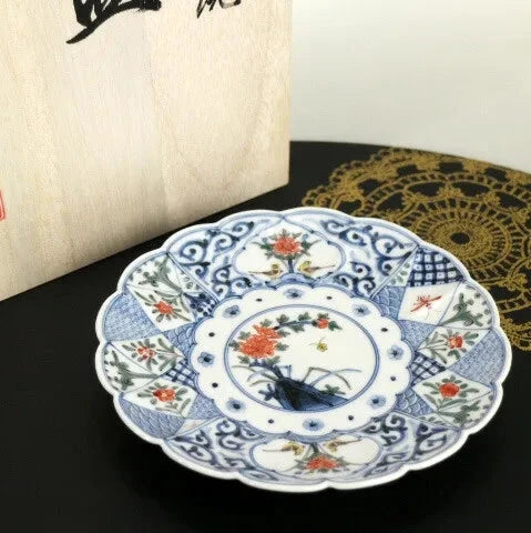  Kutani Flower Motifs Medium Plate