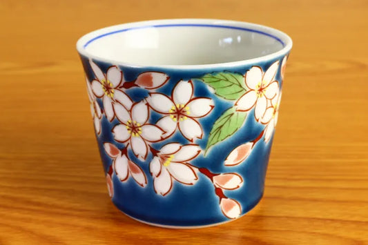 Seiko Kiln Kutani Cherry Blossom Japanese Freecup