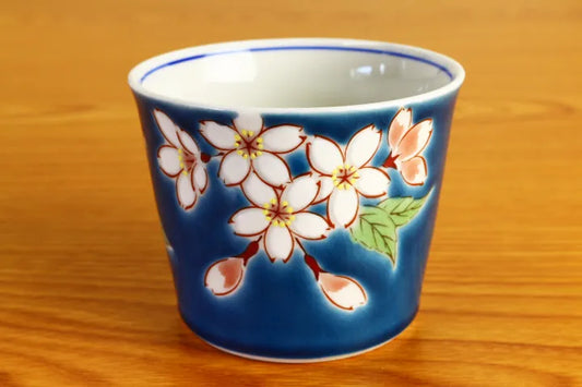 Seiko Kiln Kutani Cherry Blossom Japanese Freecup