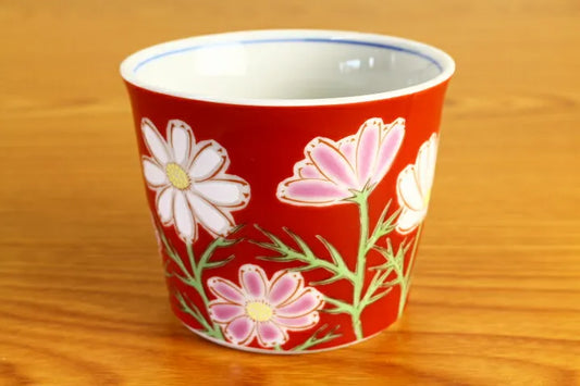 Seiko Kiln Kutani  Autumn Cherry Blossoms Japanese Freecup