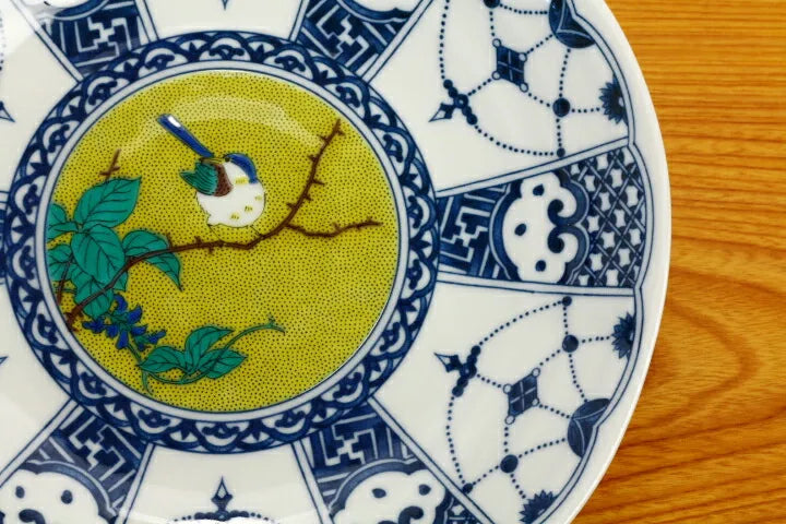 Seiko Kiln Kutani Bird and tree motifs Bowl