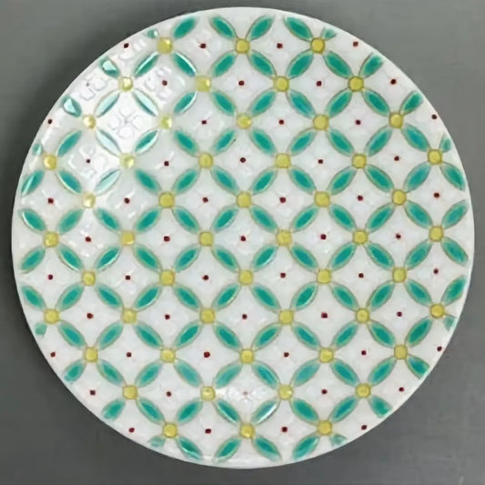 Seiko Kiln Kutani Iroe bean dish (cloisonne and water chestnut)