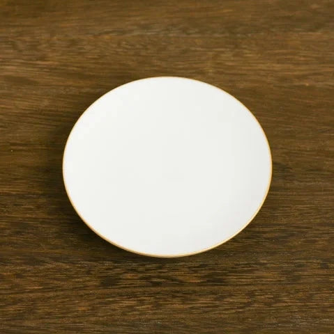 HANASAKA Kutani Gold-Rimmed Flat Medium Plate