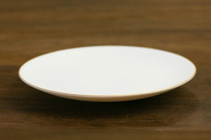 HANASAKA Kutani Gold-Rimmed Flat Medium Plate