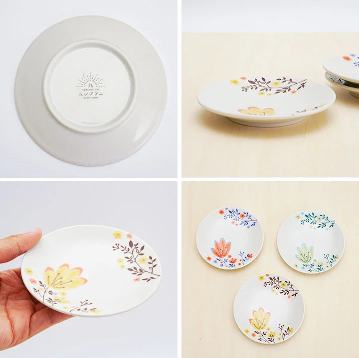 Harekutani Spring Flower Medium Plate set (3pcs)