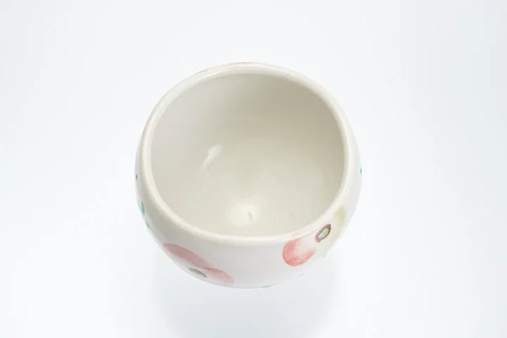 Kokuzou Kiln Poppy flower pattern Kutani Yunomi Japanese Teacup