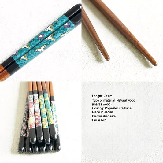 Seiko Kiln Kutani Wakasa Lacquered Chopsticks（Brack)