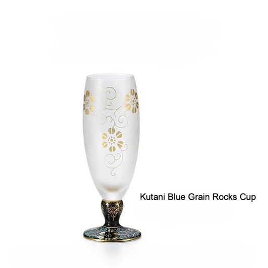 Kutani Blue Grain Rocks Cup