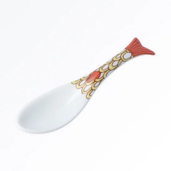 Harekutani Fish Chinese Soup Spoon (yellow)