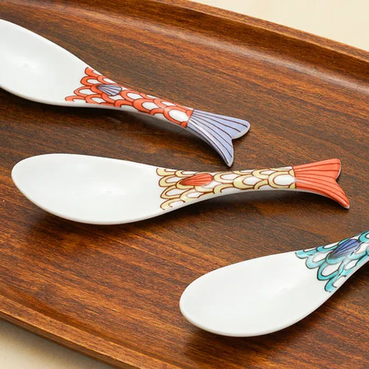 Harekutani Fish Chinese Soup Spoon (3pcs set)