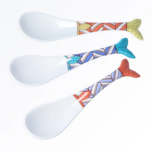 Harekutani Whale Chinese Soup Spoon (3pcs set)