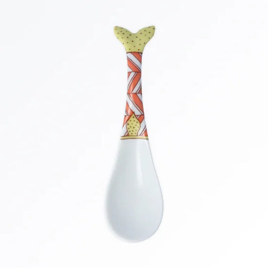 Harekutani Whale Chinese Soup Spoon (yellow)