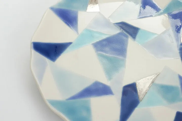 Origama Kutani Lake ice pattern Small Plate