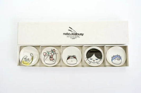 KUTANI SEAL Neko Jealousy Chopstick Rest set (5pcs)