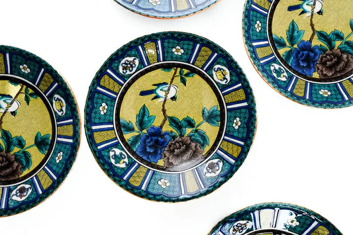 Seiko Kiln Kutani Yoshidaya Peony with bird Small Plate