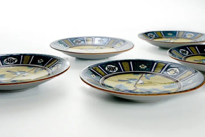 Seiko Kiln Kutani Yoshidaya Peony with bird Small Plate