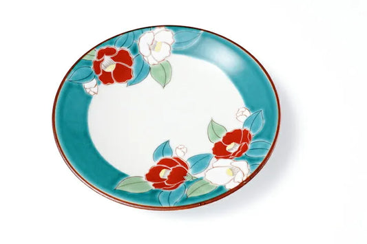 Seiko Kiln Kutani Camellia Flower Medium Plate