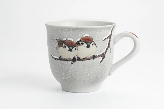 Toshito Nakamura Kutani Sparrow "Fukurasuzume" Mug