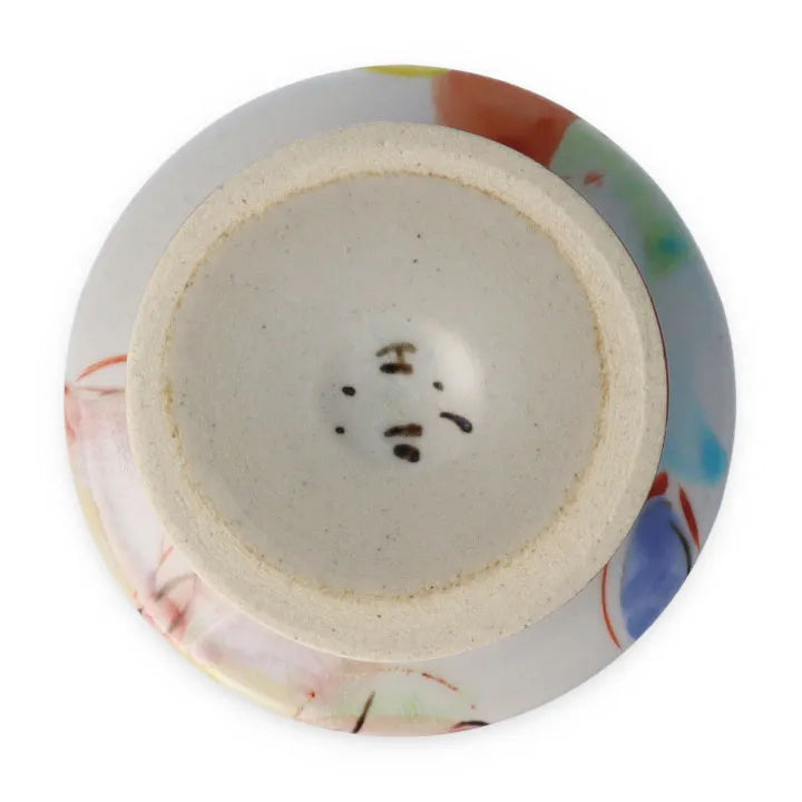 Kokuzo Kiln Kutani Dancing in the wind Wine Glass