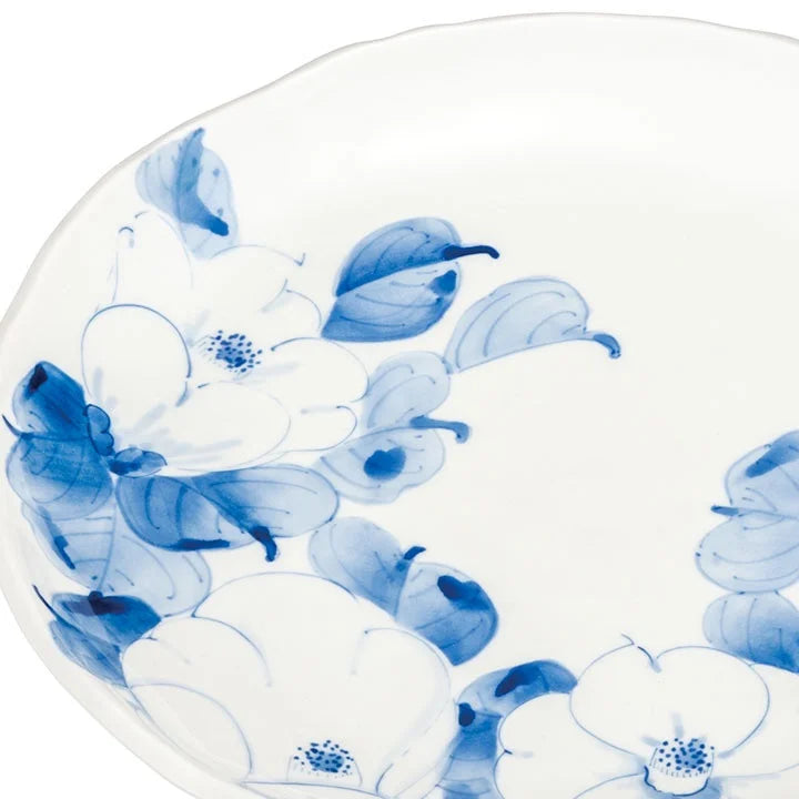 Kutani White Camellia Large Plate