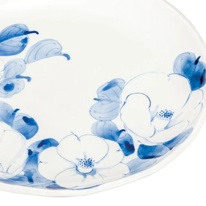 Kutani White Camellia Large Plate