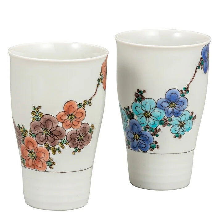 Kinuyo Okada Kutani A pair of flowers and trees Free Cup