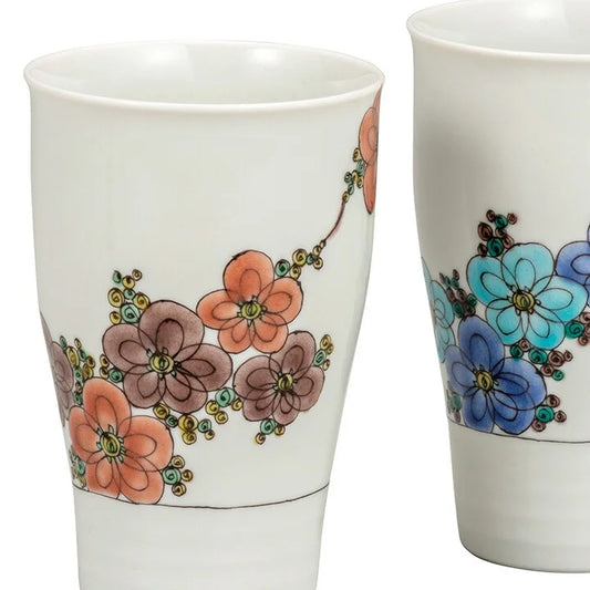 Kinuyo Okada Kutani A pair of flowers and trees Free Cup