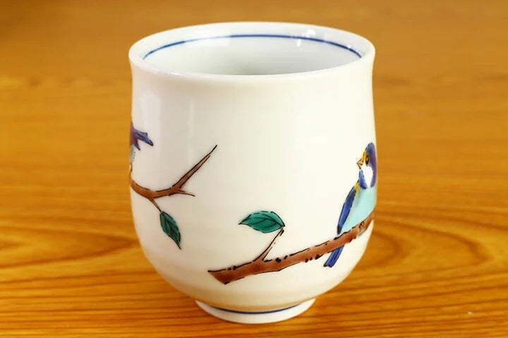 Seiko Kutani varied tit Yunomi Japanese Teacup