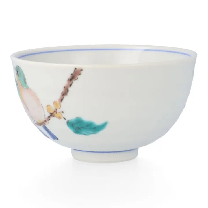 Seiko Kiln Kutani Japanese small birds Rice Bowl