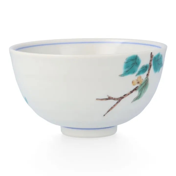 Seiko Kiln Kutani Japanese small birds Rice Bowl