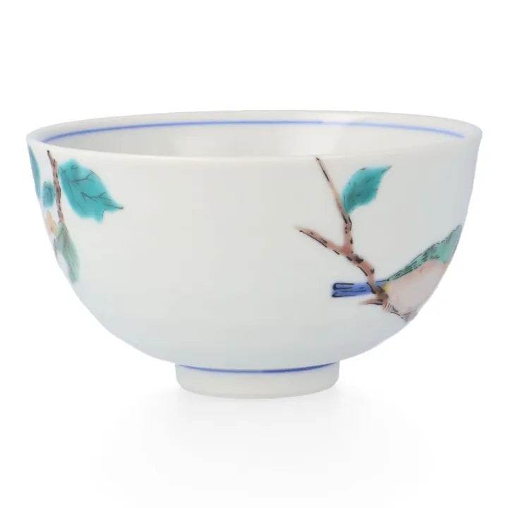 Seiko Kiln Kutani Japanese small birds Rice Bowl