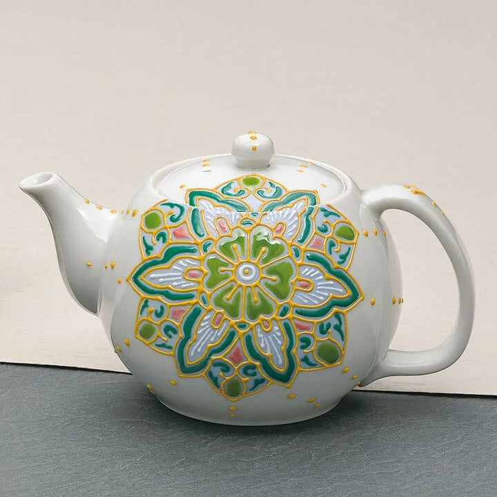 shiho Aikawa Kutani IroeflowerKaramon Japanese Teapot