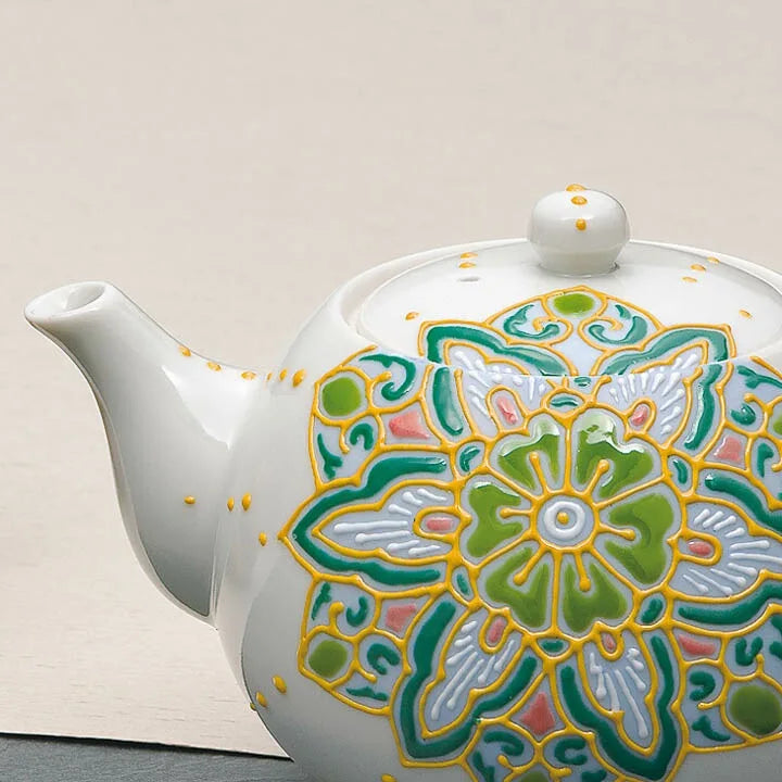 shiho Aikawa Kutani IroeflowerKaramon Japanese Teapot