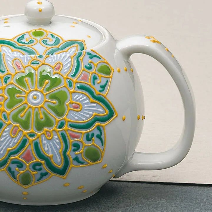 shiho Aikawa Kutani IroeflowerKaramon Japanese Teapot