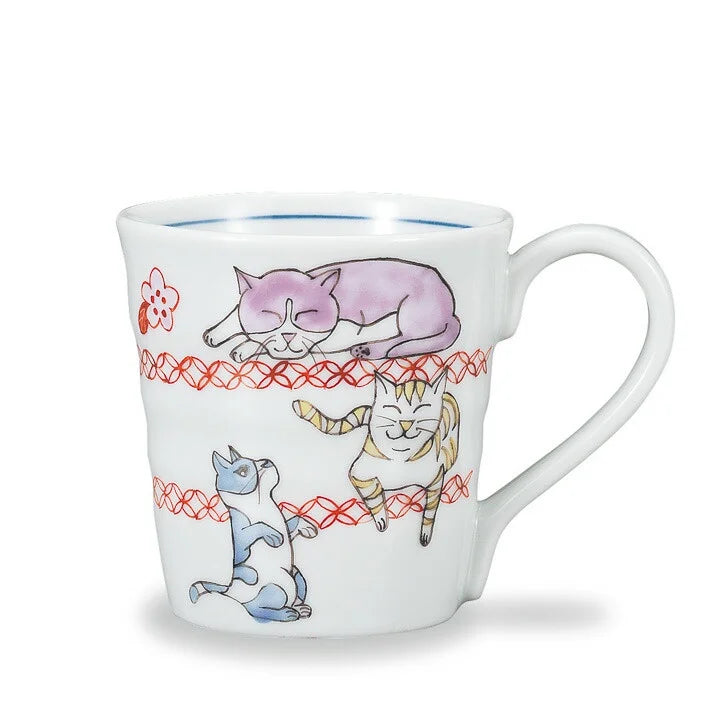 Kutani Coloration, Cats Mug