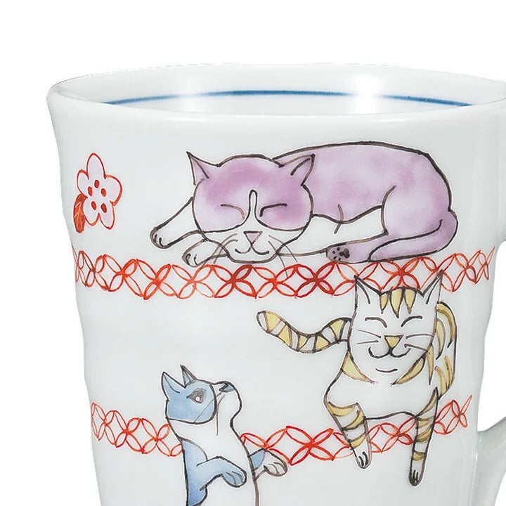 Kutani Coloration, Cats Mug