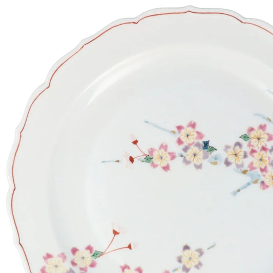 Taishi Kiln Kutani Japanese Cherry Tree Large Plate