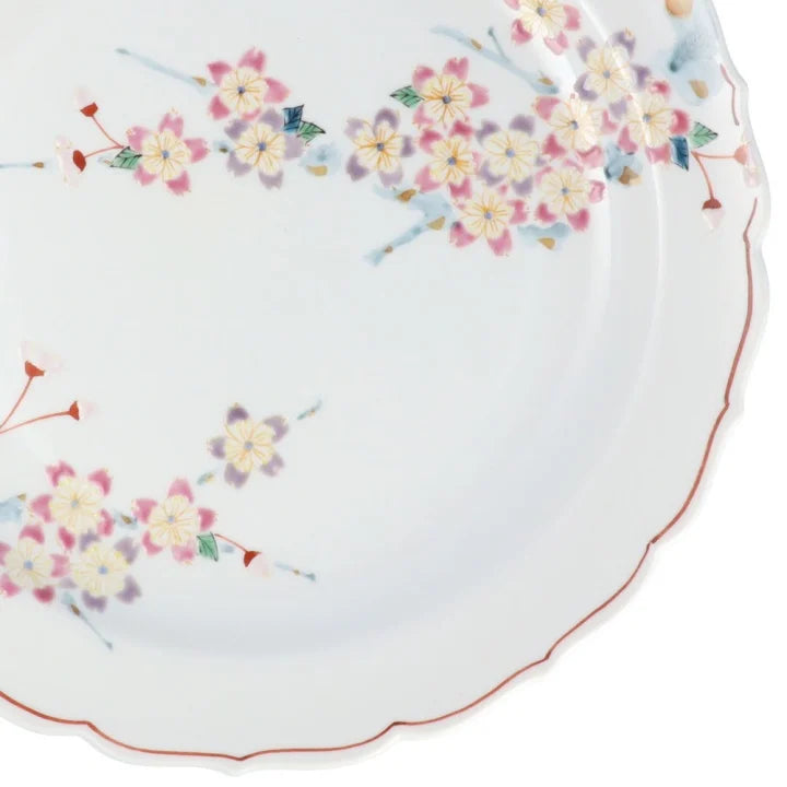 Taishi Kiln Kutani Japanese Cherry Tree Large Plate