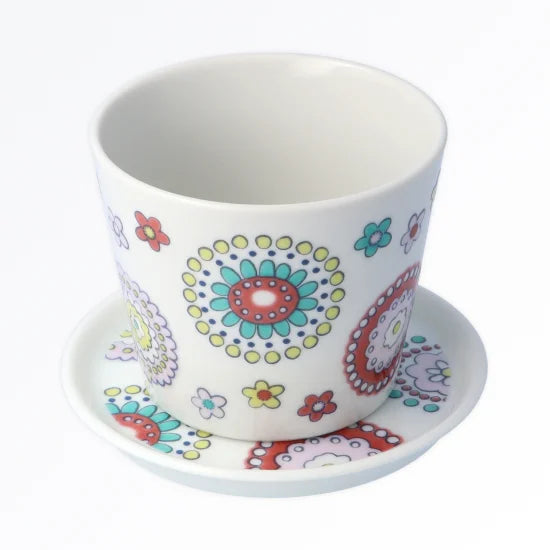 The other side of the cup and saucer