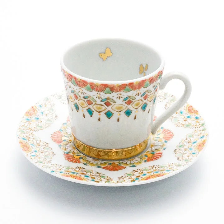 Kyouka Minami Kutani glittering essays Cup and Saucers