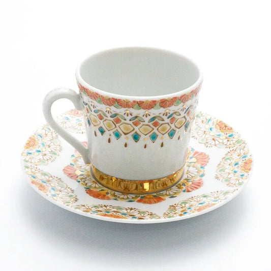 Kyouka Minami Kutani glittering essays Cup and Saucers